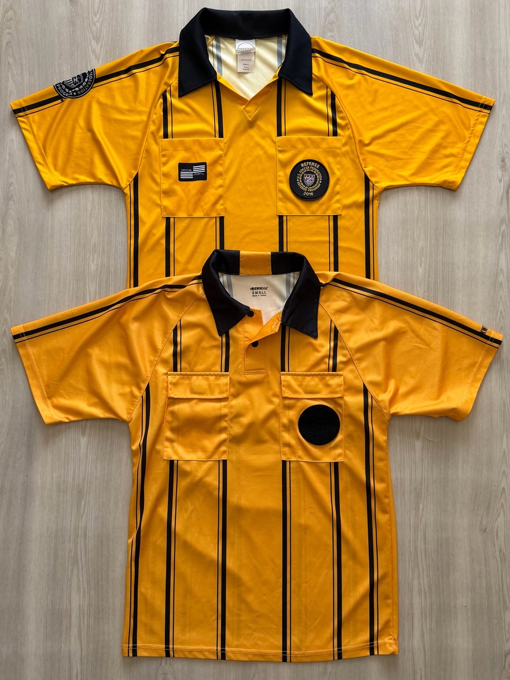 2 Official 2016 U.S. Soccer Federation Referee Program Jerseys 1 Patch Sz S